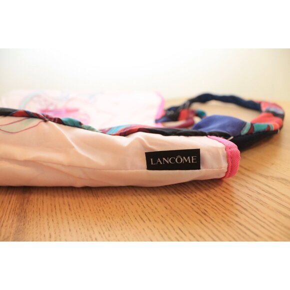 Lancôme Tote Bag Pink with Frog Tie handle - DOUBLE SIDED- handmade - Picture 3 of 10